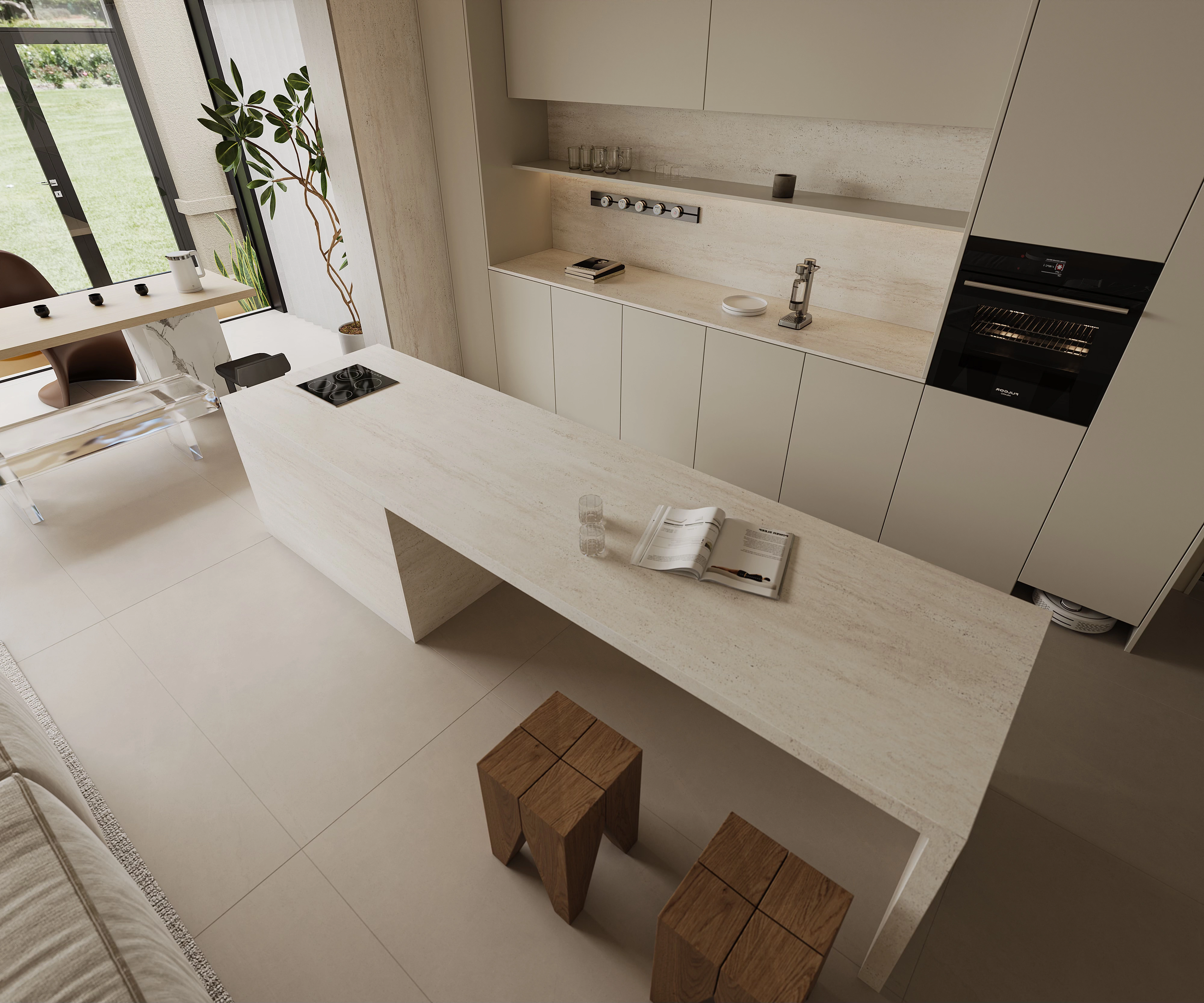 Travertino Quartz scene 3